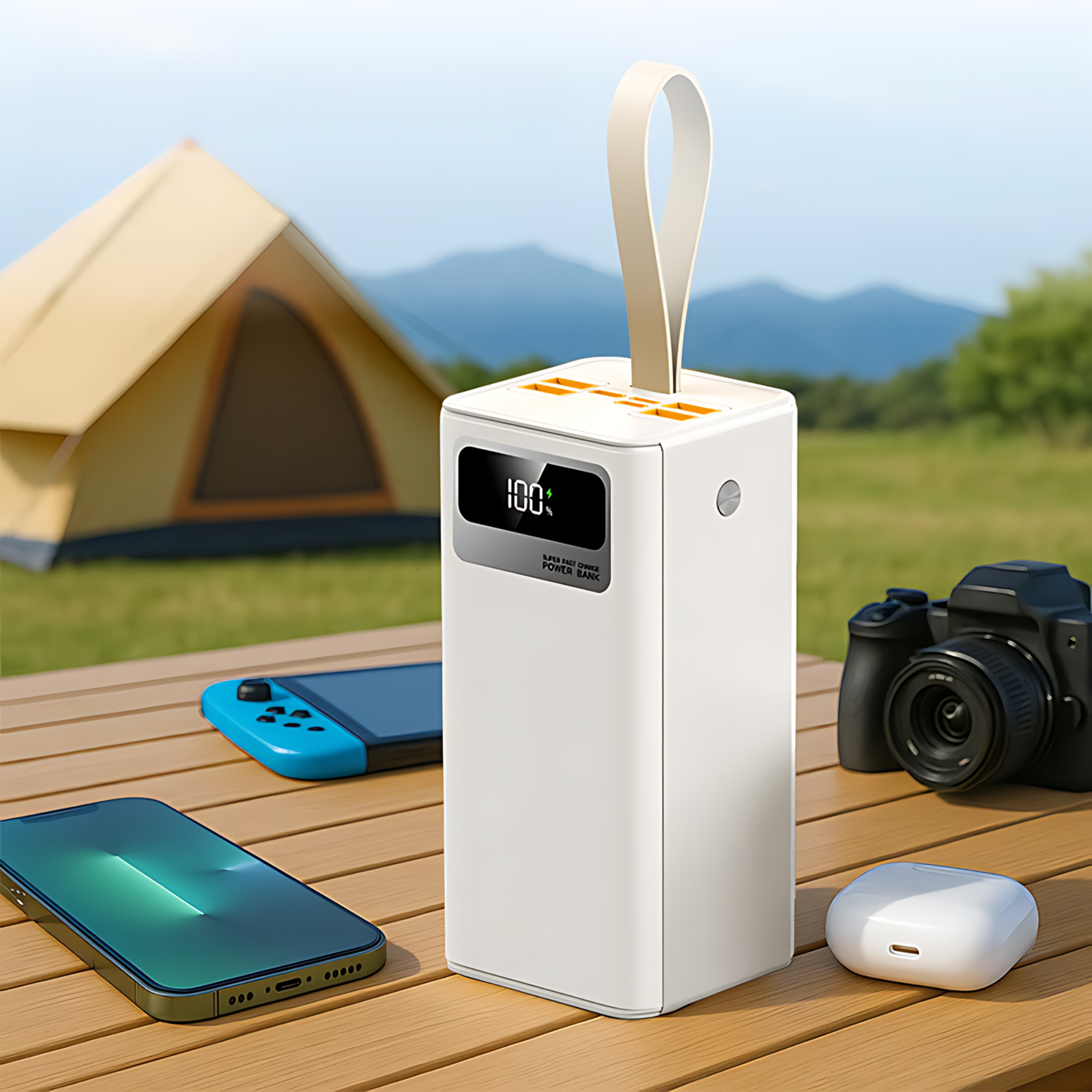 Powerbank 100.000 mAh met zaklamp en 22,5W fast charge