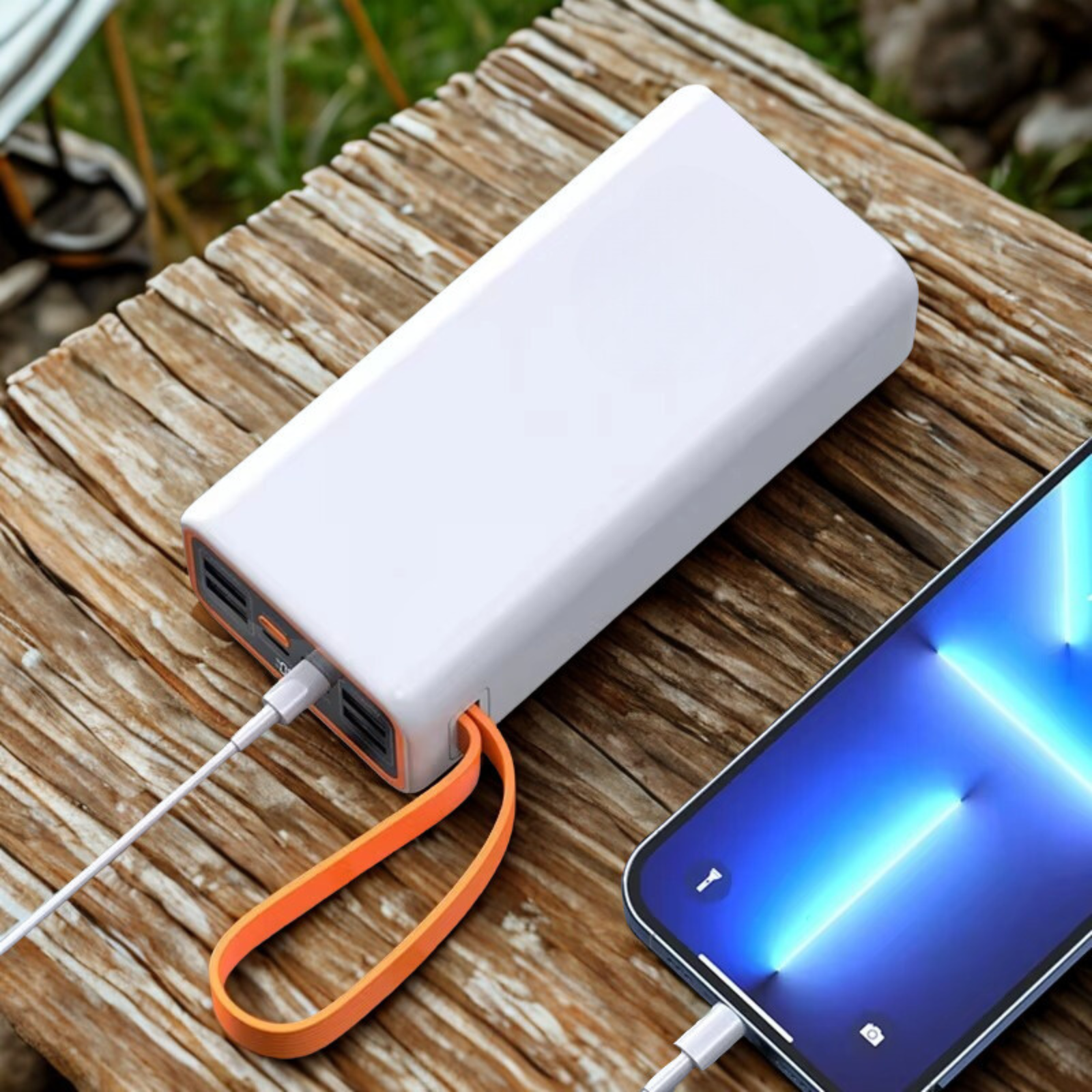Powerbank 200.000 mAh met zaklamp en 22,5W fast charge