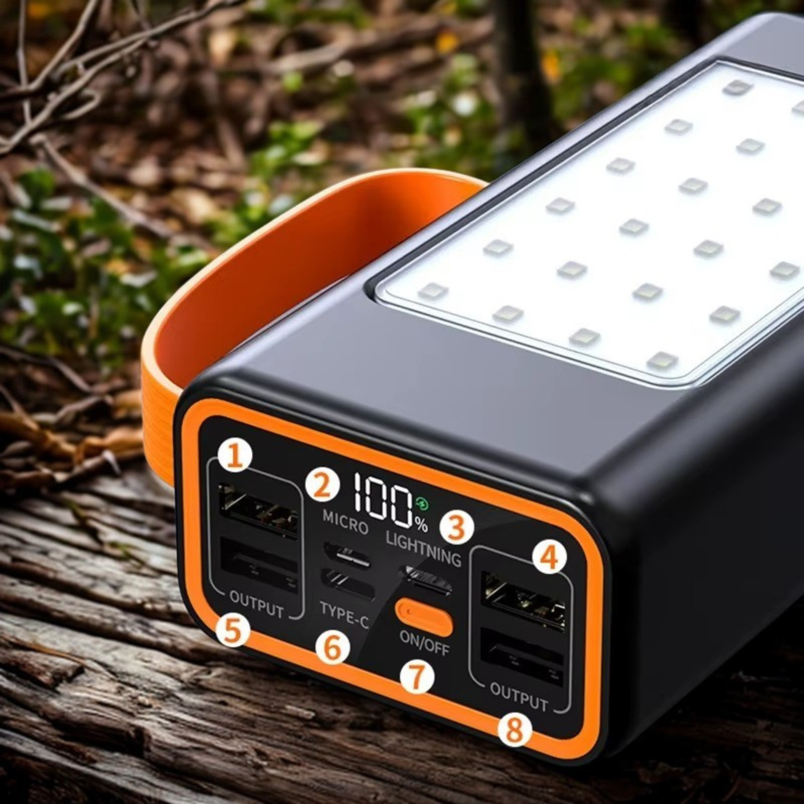 Powerbank 200.000 mAh met zaklamp en 22,5W fast charge