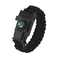 Alfa Survival paracord bracelet with compass and LED light