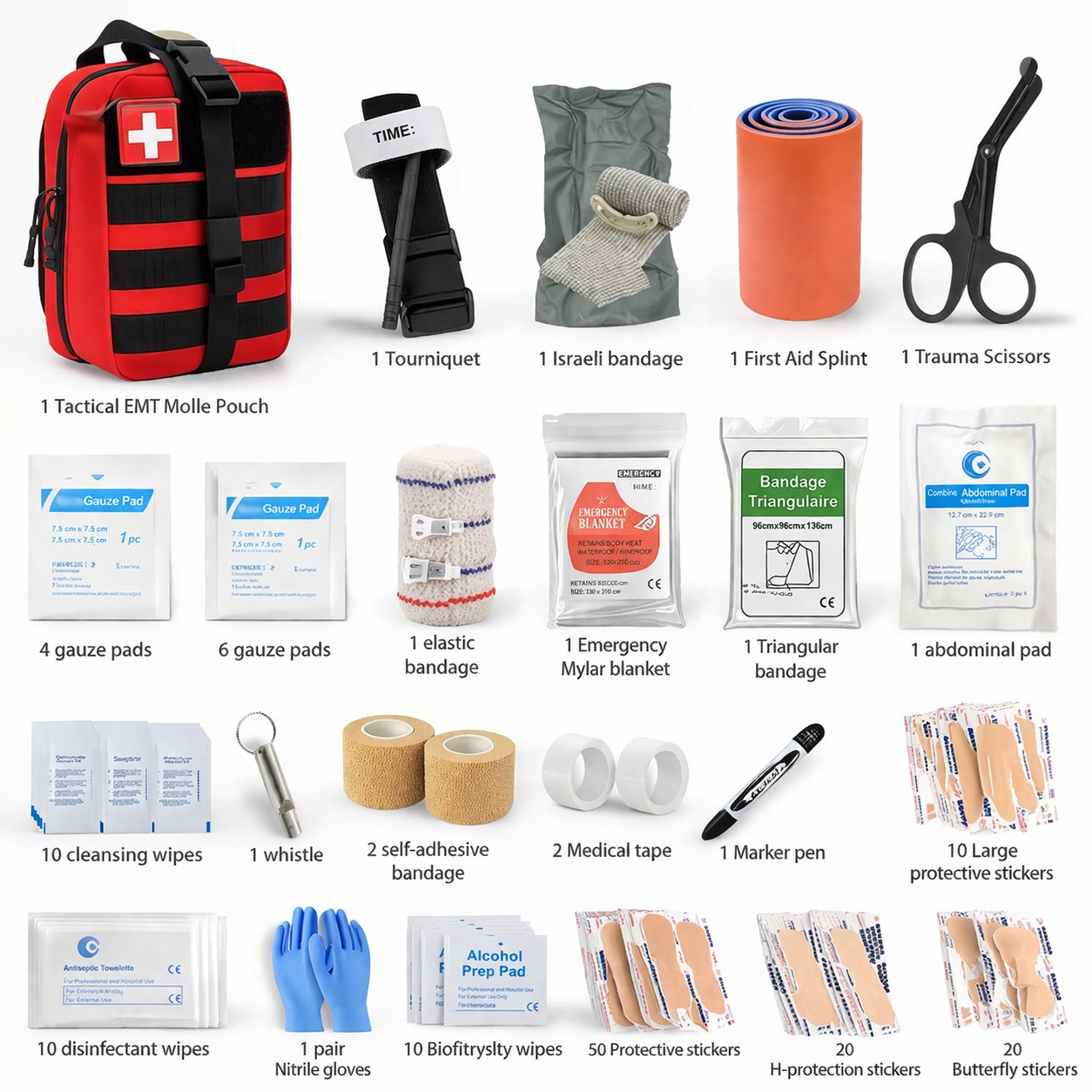 EHBO Noodpakket Medium (130-delig) - EHBO Kit voor Thuis & Outdoor
