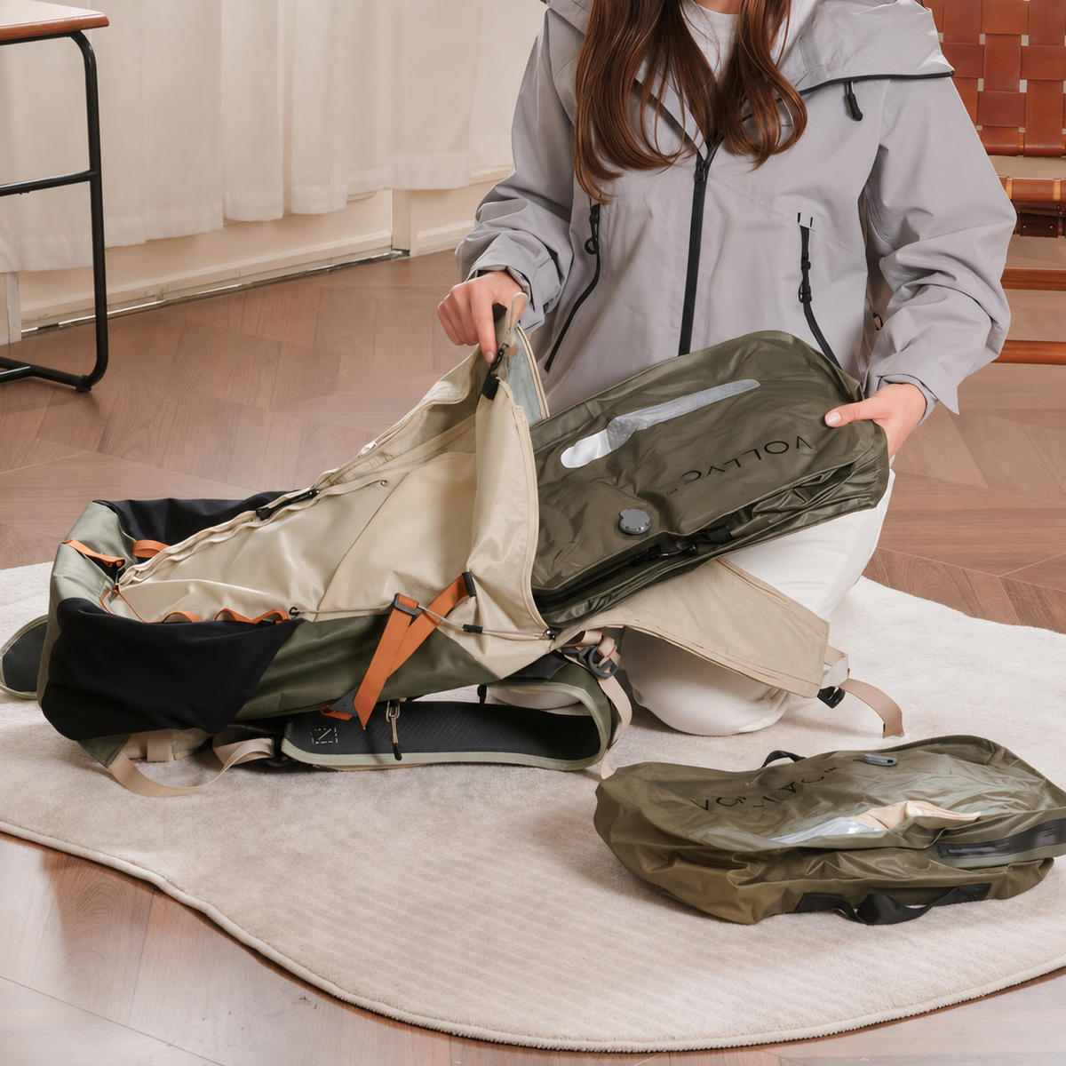 VOLLYC Vacuümzak voor kleding 18–55 liter – herbruikbare reiszak