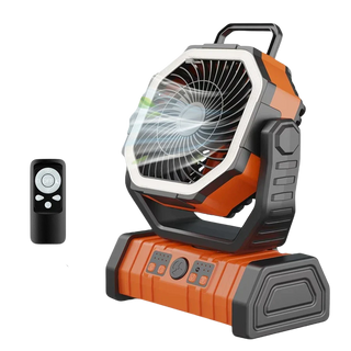 Campingventilator draadloos 20.000 mAh | USB oplaadbare ventilator