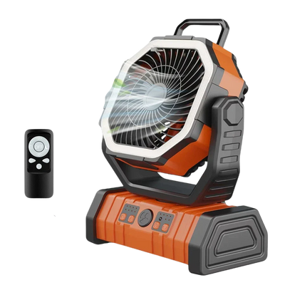 Campingventilator draadloos 20.000 mAh | USB oplaadbare ventilator
