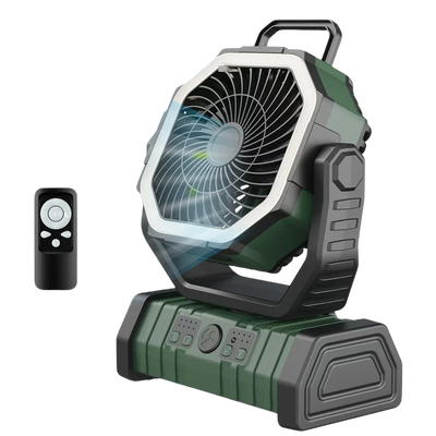 Campingventilator draadloos 20.000 mAh | USB oplaadbare ventilator