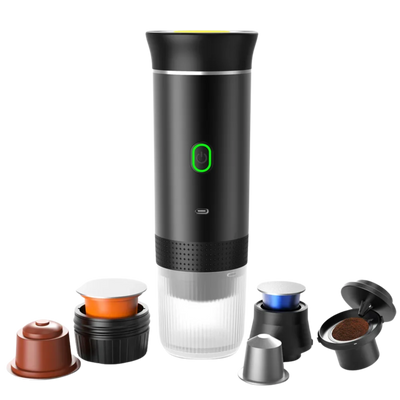 Portable Wireless Electric Espresso Coffee Machine For Travel &Car &Home Camping Coffee Maker 3-in-1 Capsule Powder Coffee Maker