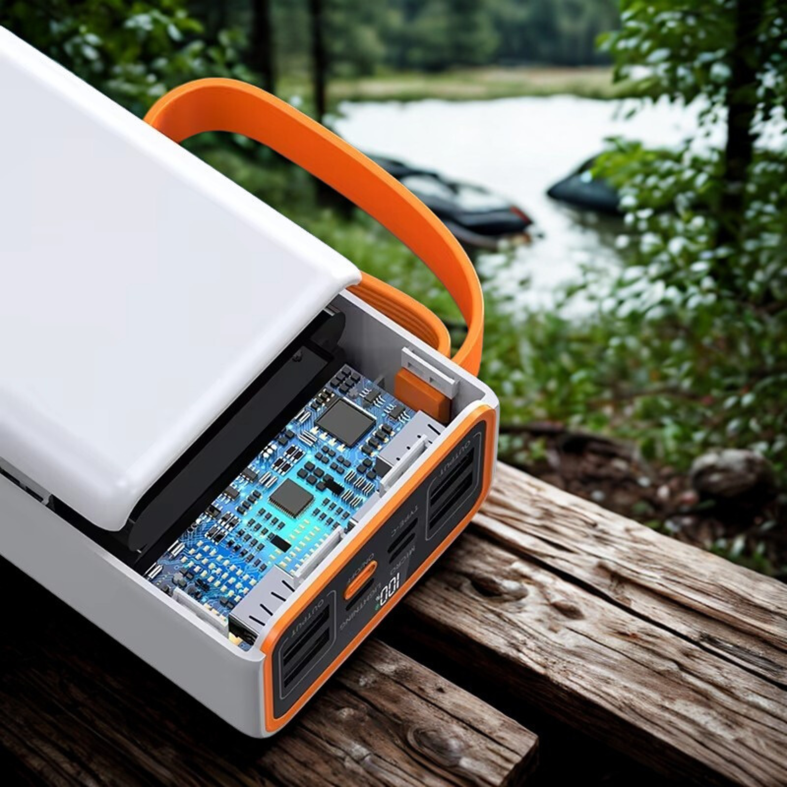 Powerbank 200.000 mAh met zaklamp en 22,5W fast charge