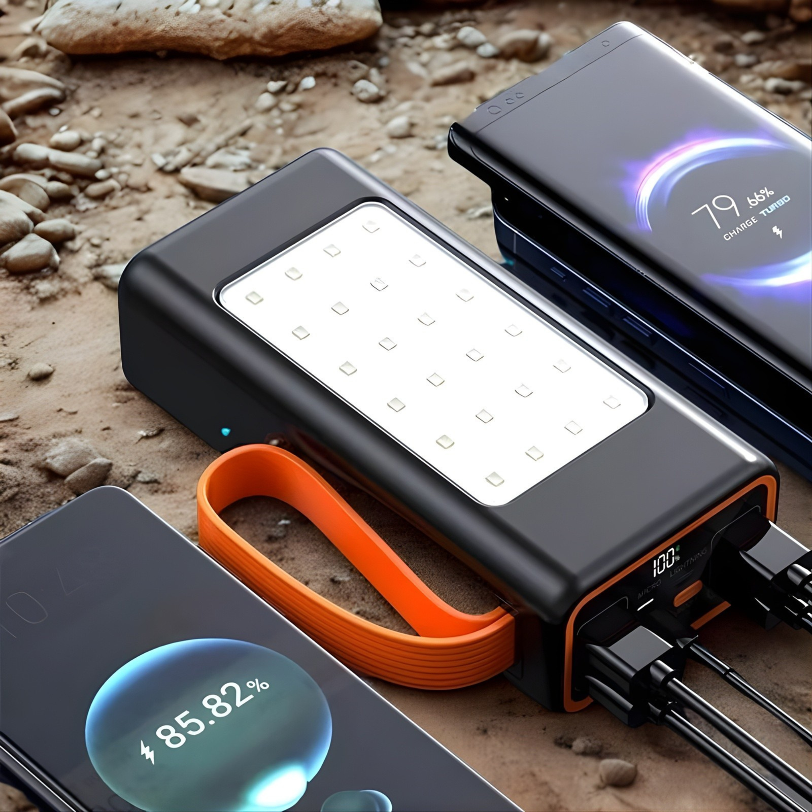 Powerbank 200.000 mAh met zaklamp en 22,5W fast charge