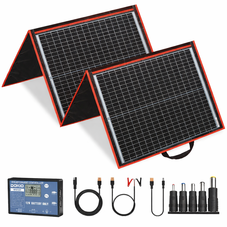 Dokio Draagbare Zonnepaneel 160W | Opvouwbaar zonnepaneel