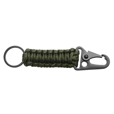 Multifunctionele Karabijn van zinklegering met militair paracord, 13 cm lang, perfect voor outdooractiviteiten zoals bergbeklimmen, kamperen, en noodgevallen.