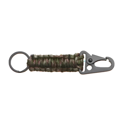 Multifunctionele Karabijn van zinklegering met militair paracord, 13 cm lang, perfect voor outdooractiviteiten zoals bergbeklimmen, kamperen, en noodgevallen.