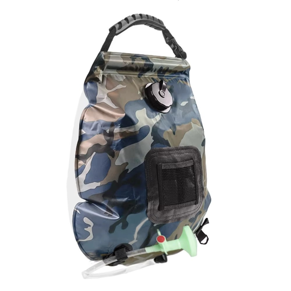 Camping douchezak 20L camouflage voor kamperen en outdoor