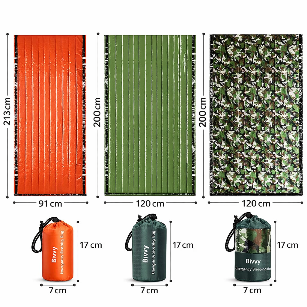 Nooddeken Bivy – Compacte Thermische Nooddeken