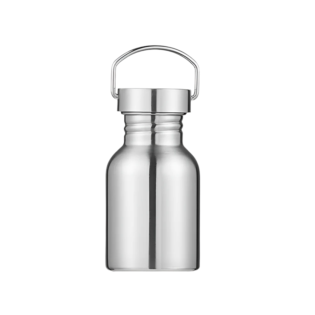 Edelstahl-Trinkflasche 350 ml mit Tragedeckel