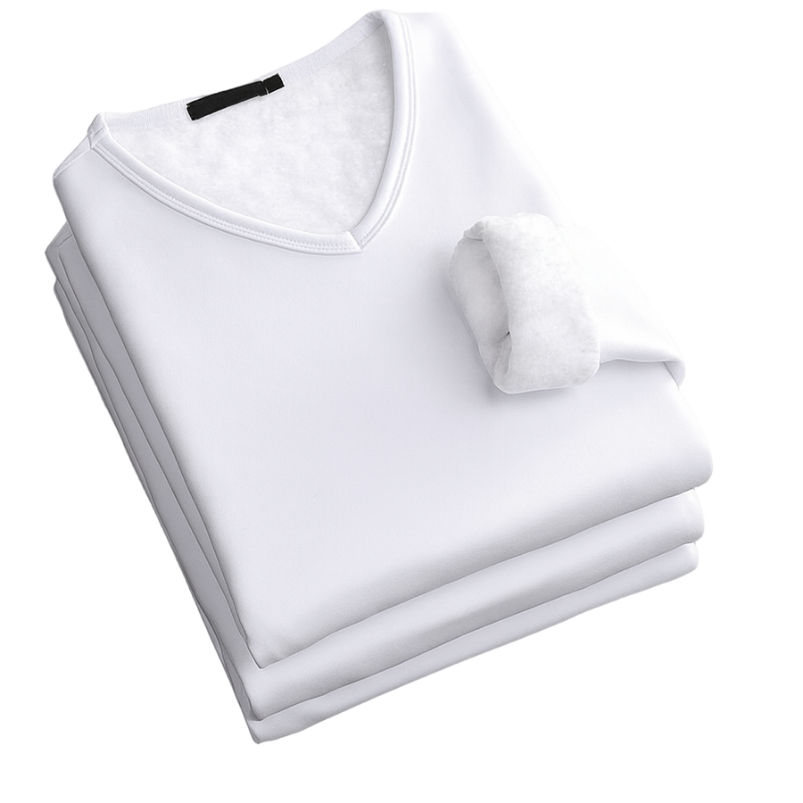 Thermoshirt Heren Winter – Fleece met V-Hals