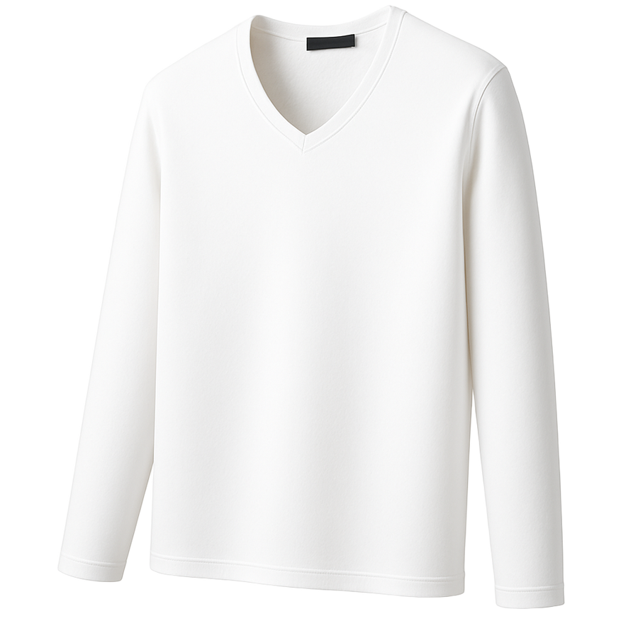 Thermoshirt Heren Winter – Fleece met V-Hals
