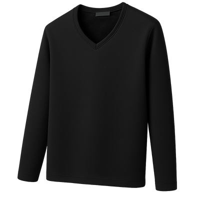 Thermoshirt Heren Winter | Wit | Warm Fleece Onderkleding met Lange Mouwen & V-Hals | Outdoor & Sport - Alfa Survival