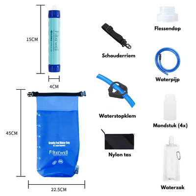 Filterwell Waterfilter met reservoir | 4000L - Alfa Survival