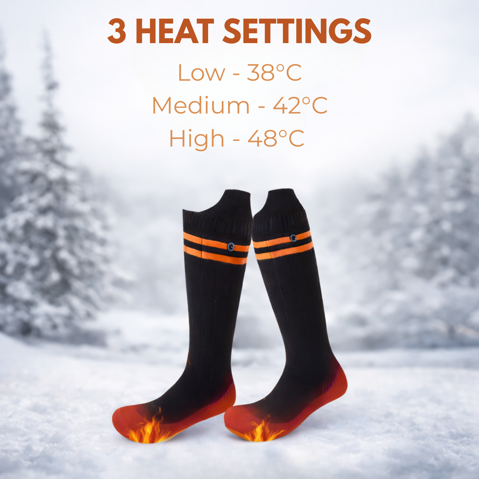 Verwarmde Sokken | Elektrische Wintersokken met Oplaadbare Batterij