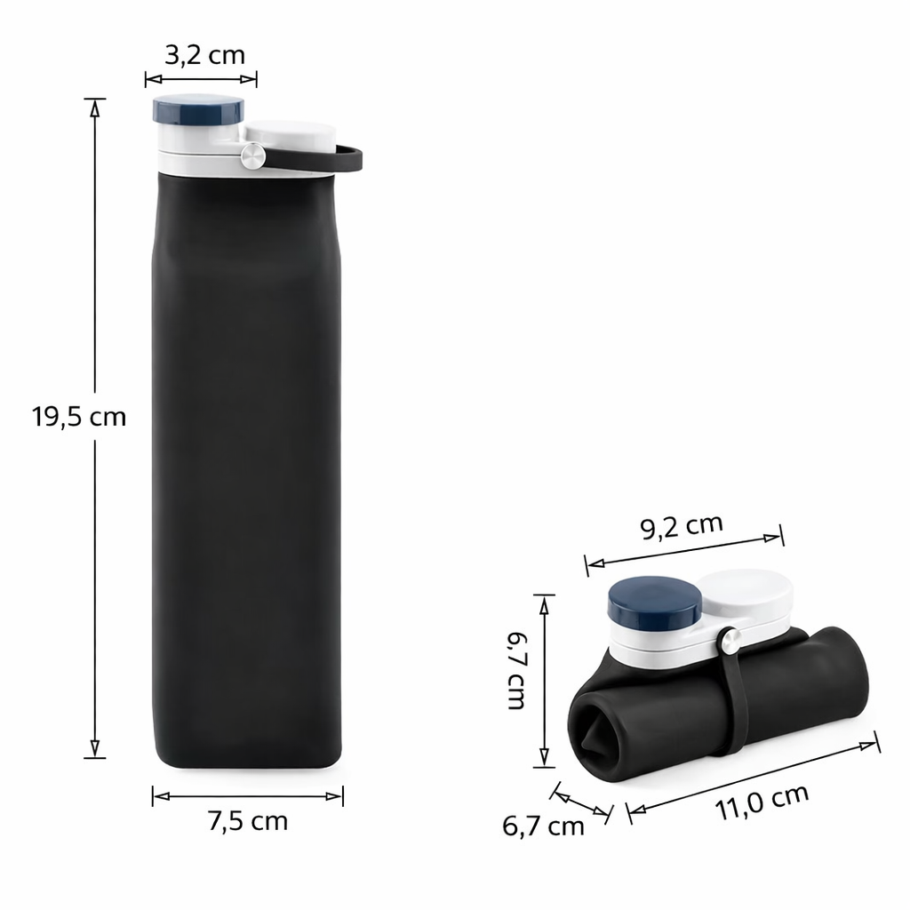 Opvouwbare Siliconen Waterfles – 600 ml BPA-vrij