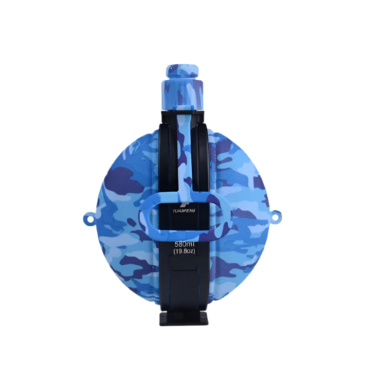Faltbare 580-ml-Trinkflasche in hellblauem Tarnmuster