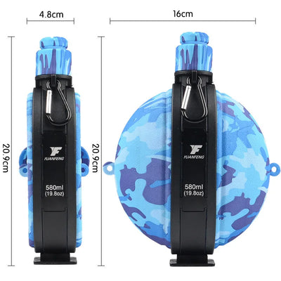Duurzame 580ML opvouwbare waterfles van milieuvriendelijk silicone, geschikt voor outdoor activiteiten