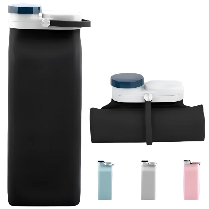 Collapsible Silicone Water Bottle – 600ml BPA-Free 
