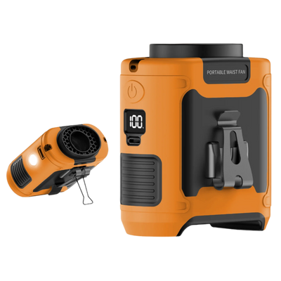 Powerbank met ventilator en zaklamp oranje Powerbank met ventilator en zaklamp oranje 20.000mAh