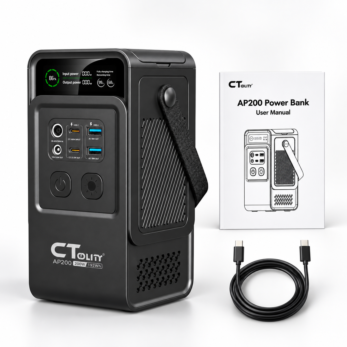 Powerstation 200W 60.000 mAh LiFePO4 192Wh
