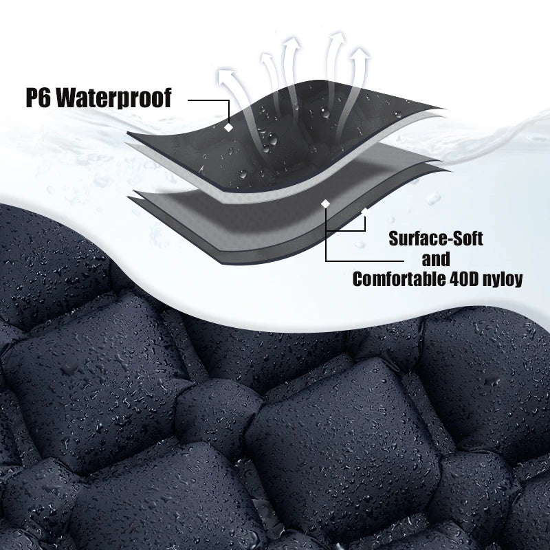PACOONE | Opblaasbaar matras met ingebouwde inflatiepomp - Alfa Survival