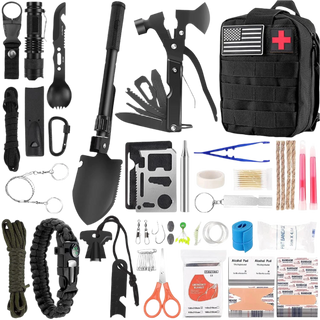 Noodpakket en survival kit voor noodgevallen of oorlog kopen met zwarte tas