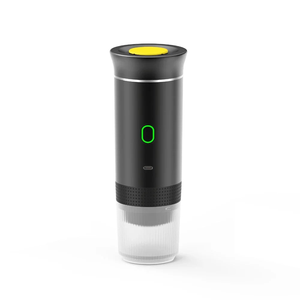 Draagbare espressomachine in zwart