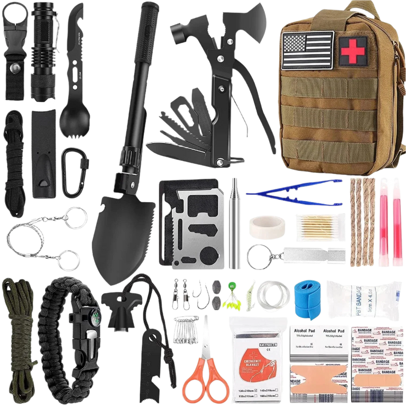 72-Hour Emergency Kit Complete – Including Emergency Radio & Water Filter
