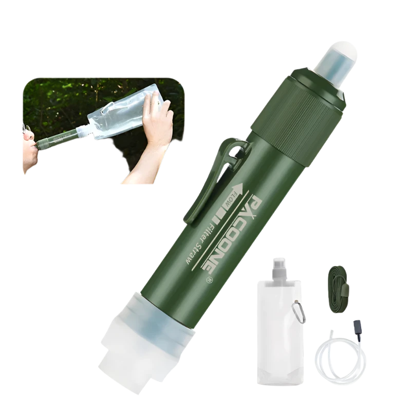PACOONE kleine en compacte waterfilter voor noodgevallen of kamperen