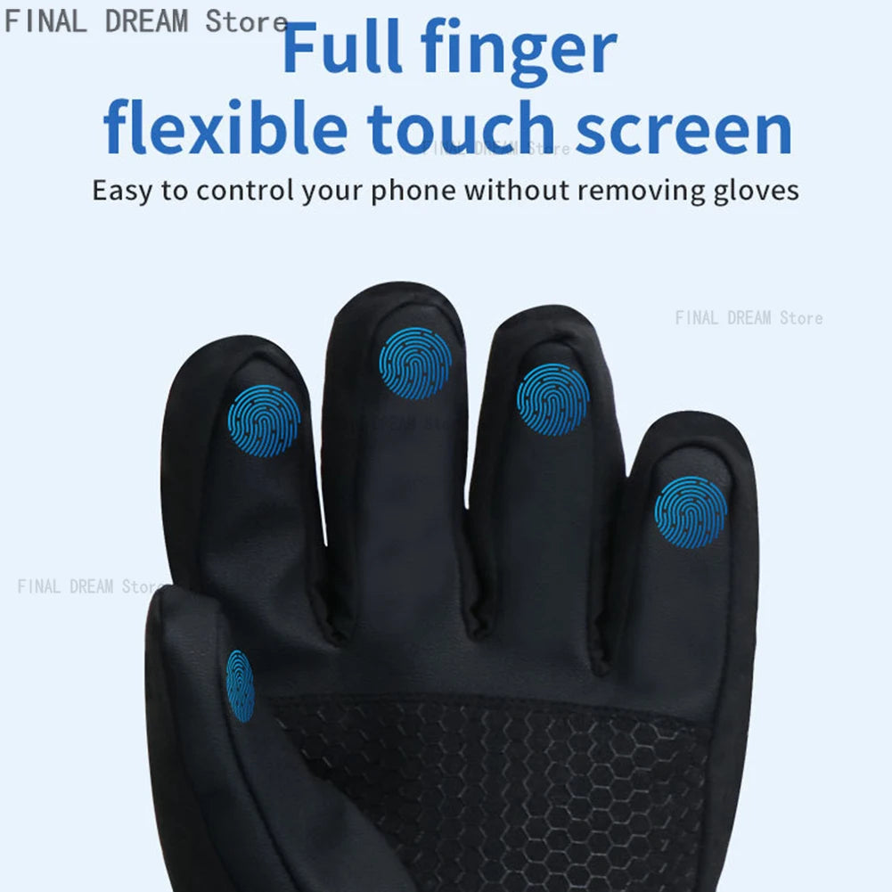 Verwarmde handschoenen met touchscreenvingers
