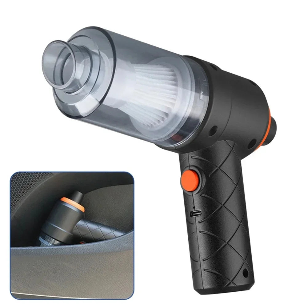Compacte stofzuiger met transparant stofreservoir en wasbaar filter