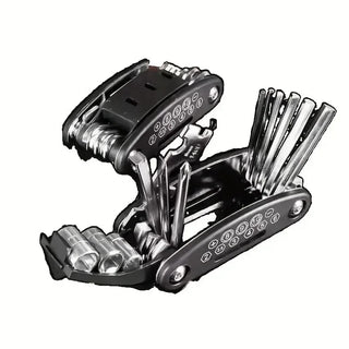 Fiets multitool met alle onderdelen uitgeklapt