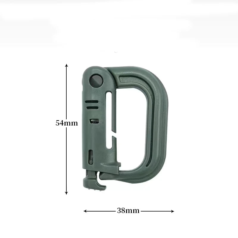 D-Ring-Clip in Grau mit Maßen