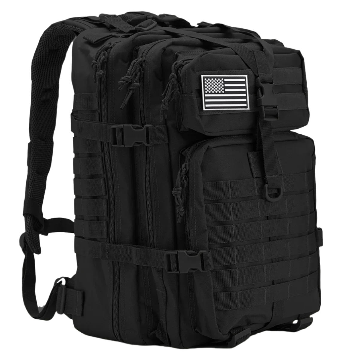 Buck Out Bag 50L rugzak in zwart met MOLLE-systeem