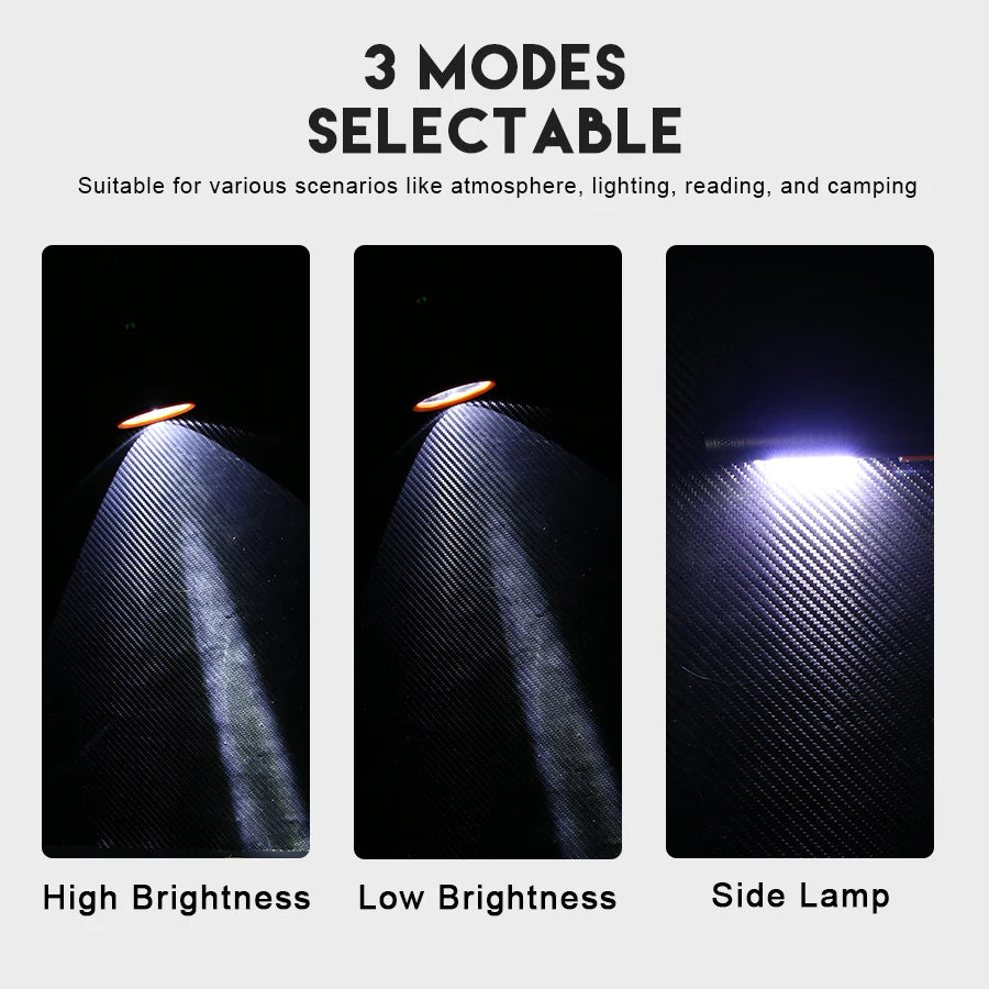 Drei Lichtmodi der LED-Taschenlampe