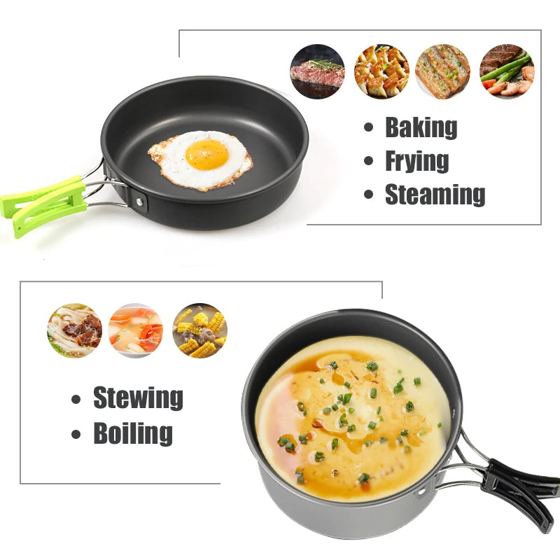 Koken, bakken en stomen met de campingkookset