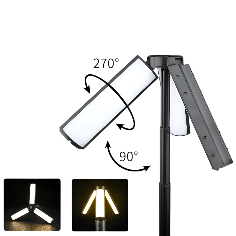 Dreh- und Neigefunktion der Shustar-Teleskoplampe