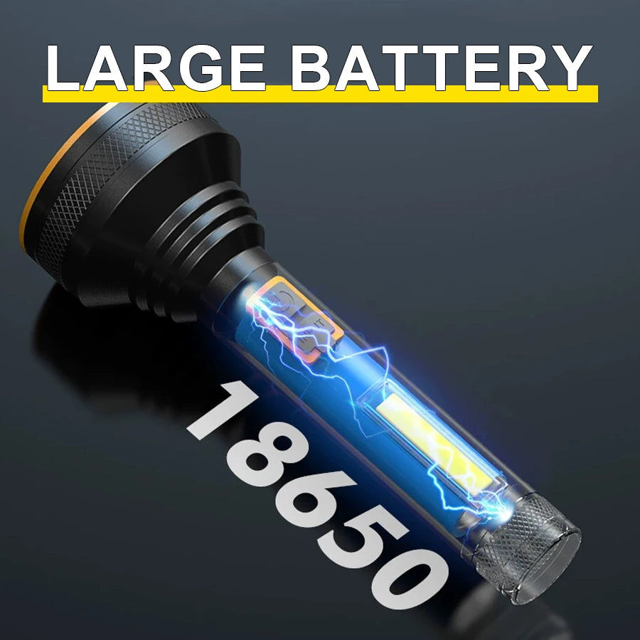 LED-Taschenlampe mit großem 18650-Akku