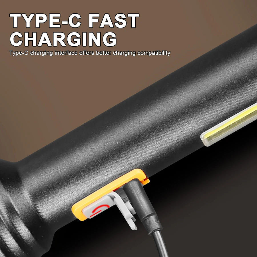 LED-Taschenlampe mit USB-C-Schnellladen