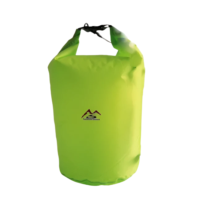 Waterdichte tas van 10 liter in limegroen met rolsluiting