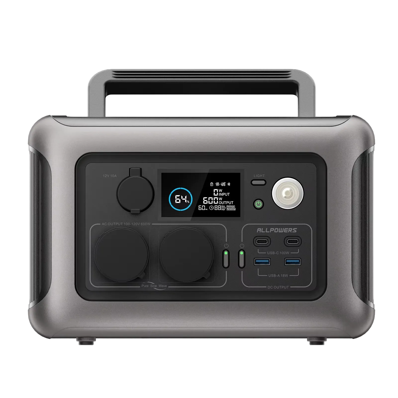 allpowers draagbare powerstation 600w met 200w zonnepaneel