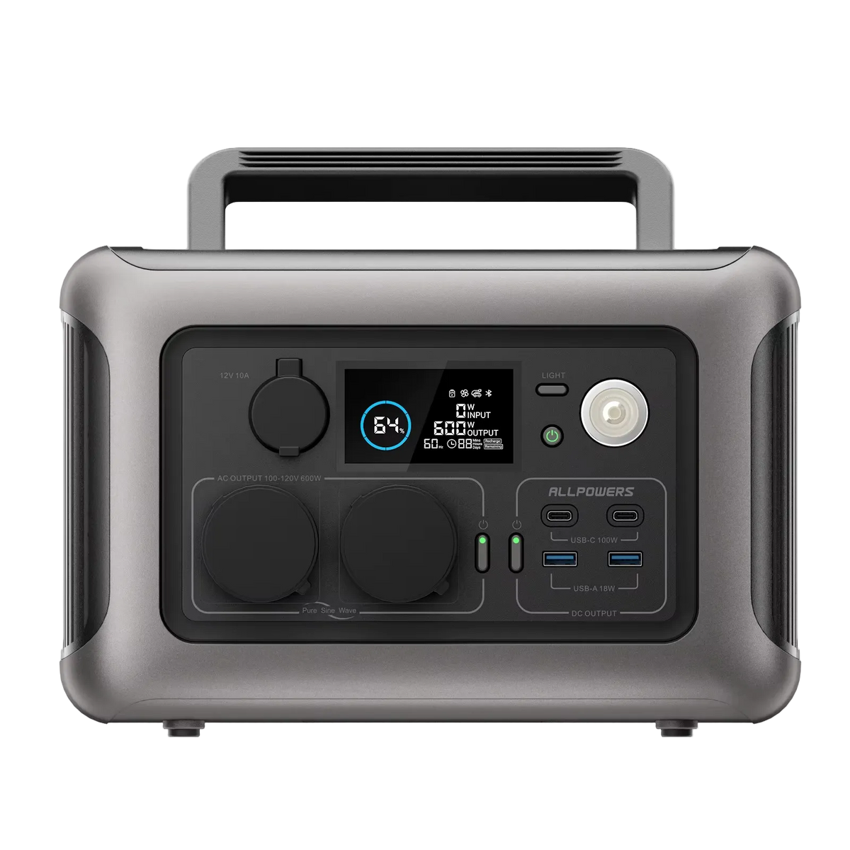 allpowers draagbare powerstation 600w met 200w zonnepaneel