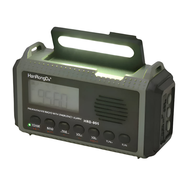 Noodradio met zaklamp 10.000 mAh | LCD Display | Oplaadbaar | Telefoonoplader