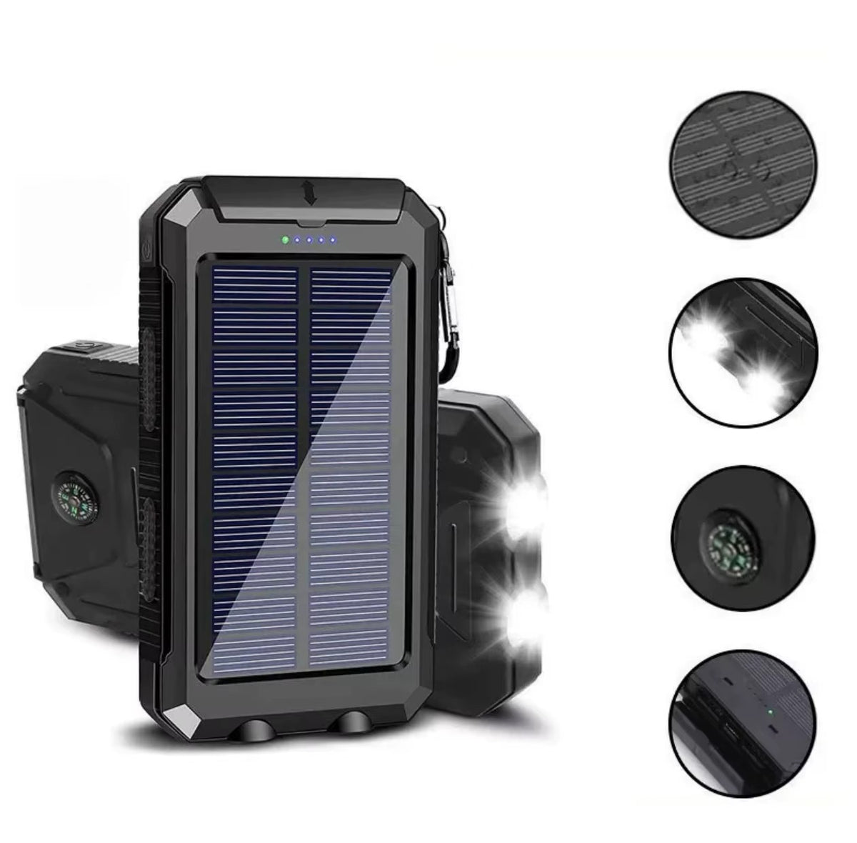 Alfa Survival Solar-Powerbank | 20.000 mAh mit Taschenlampe | Solar-Powerbank