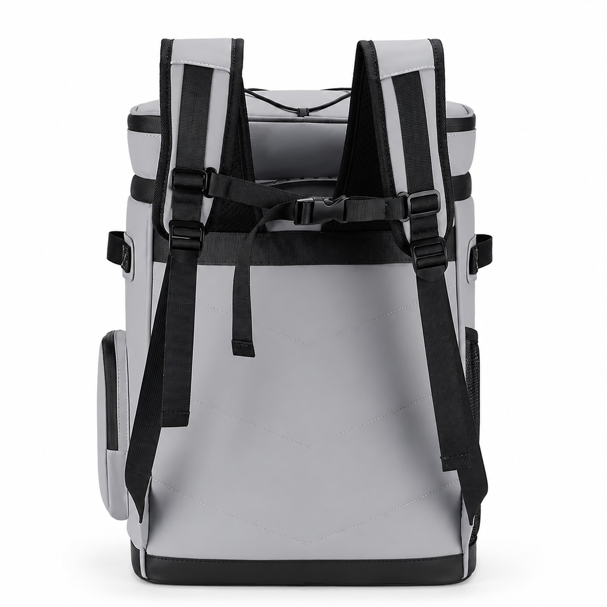 Rückseite des Kühlrucksacks mit Schultergurten